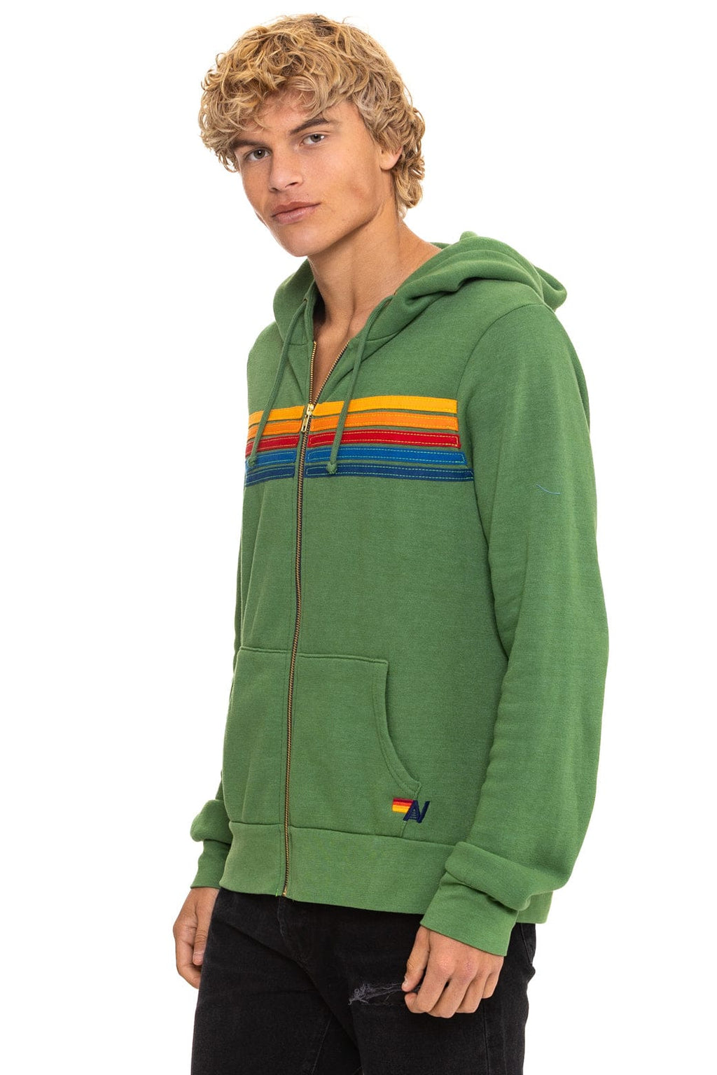 5 STRIPE HOODIE - PALM