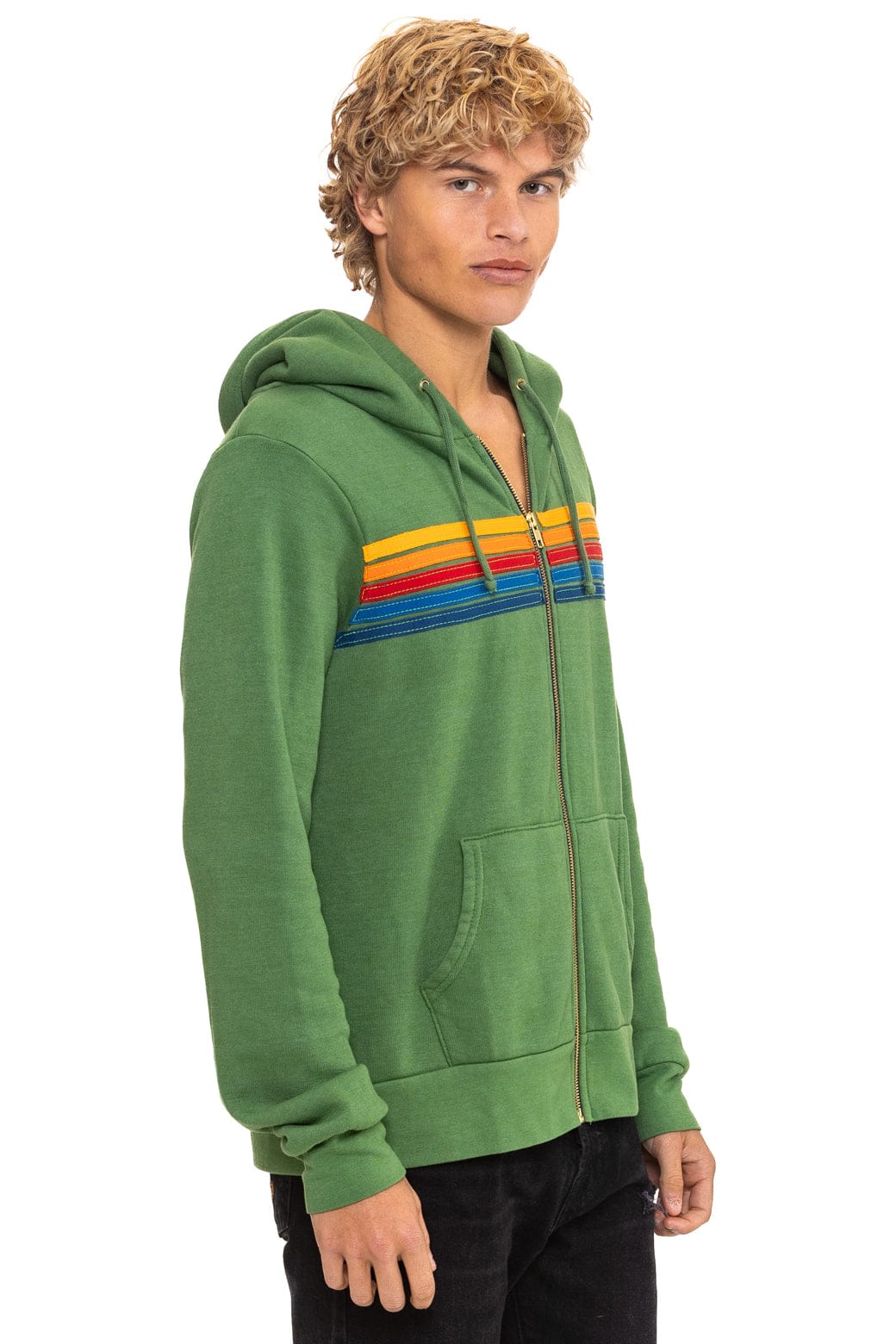 5 STRIPE HOODIE - PALM