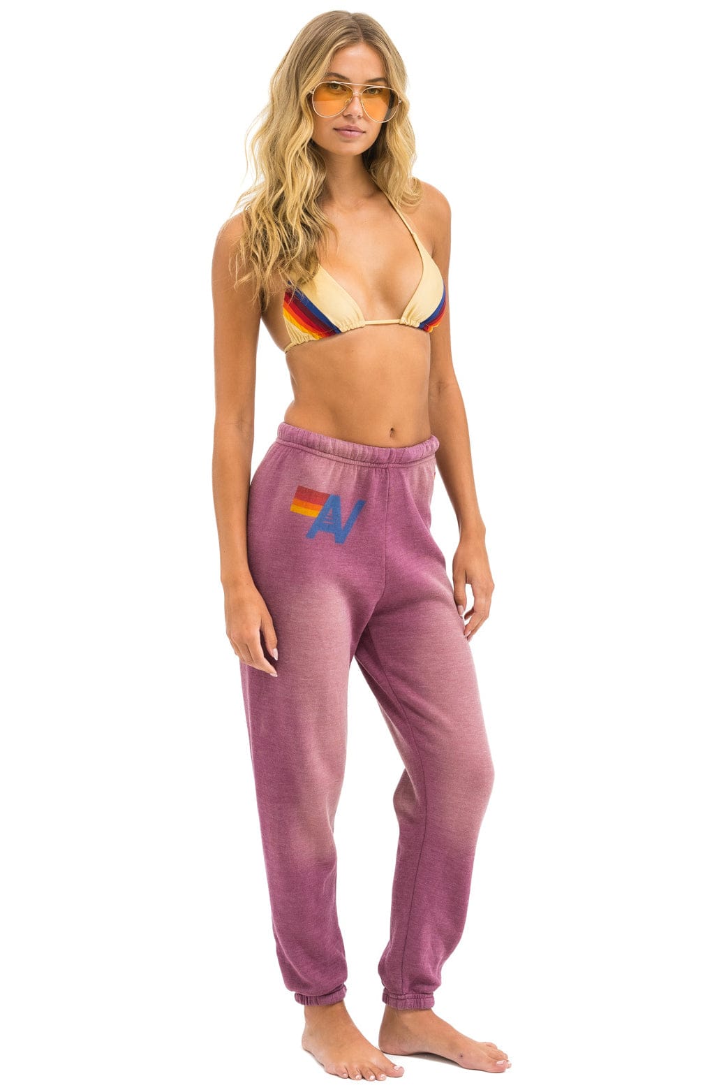 VINTAGE LOGO SWEATPANTS - FADED BERRY