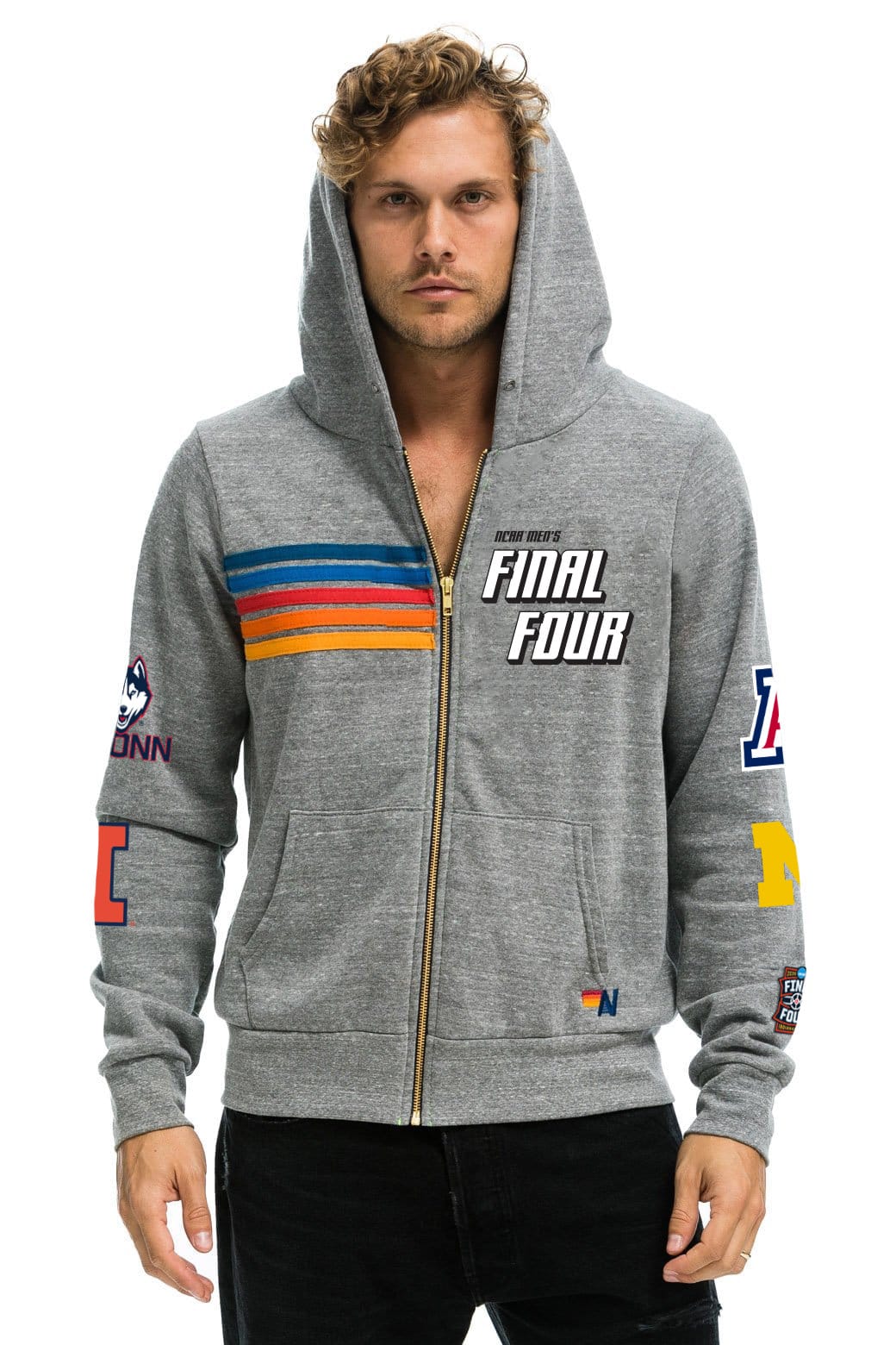 FINAL FOUR INDIANAPOLIS 2026 ZIP HOODIE - HEATHER GREY