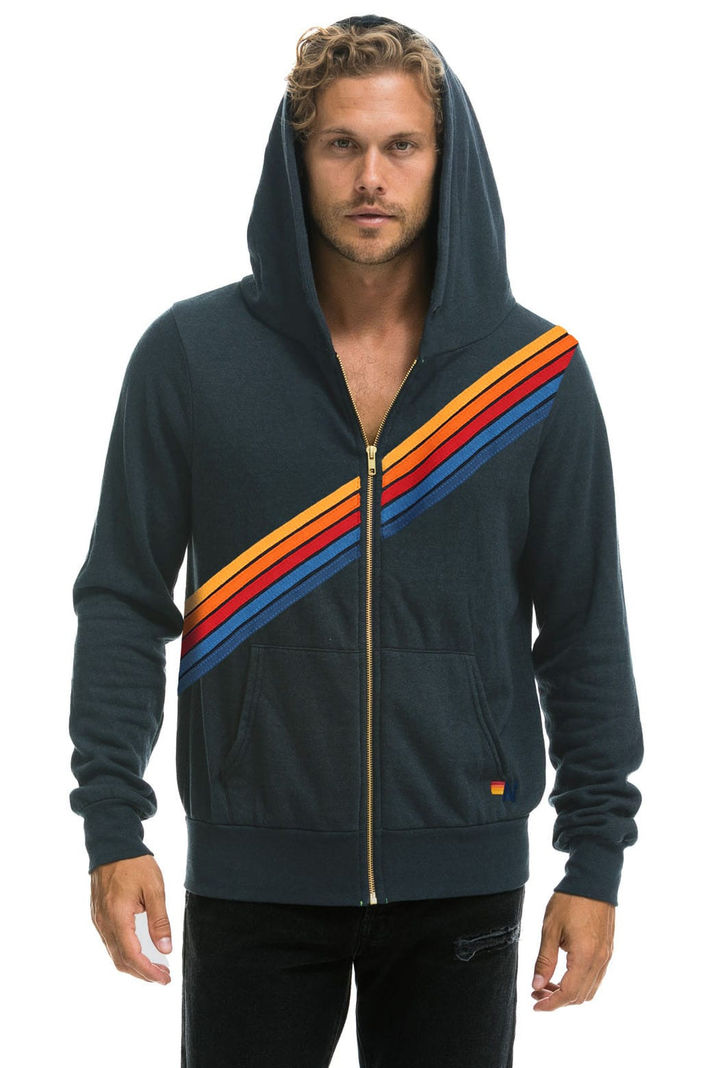 DISCO ZIP HOODIE - CHARCOAL