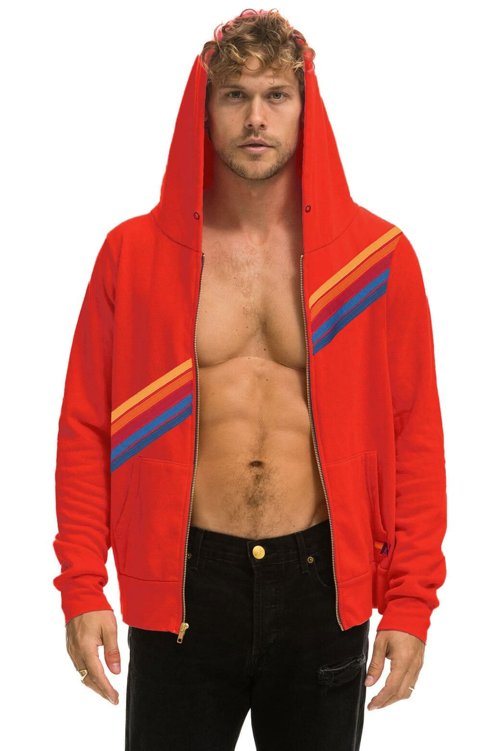 DISCO ZIP HOODIE - RED