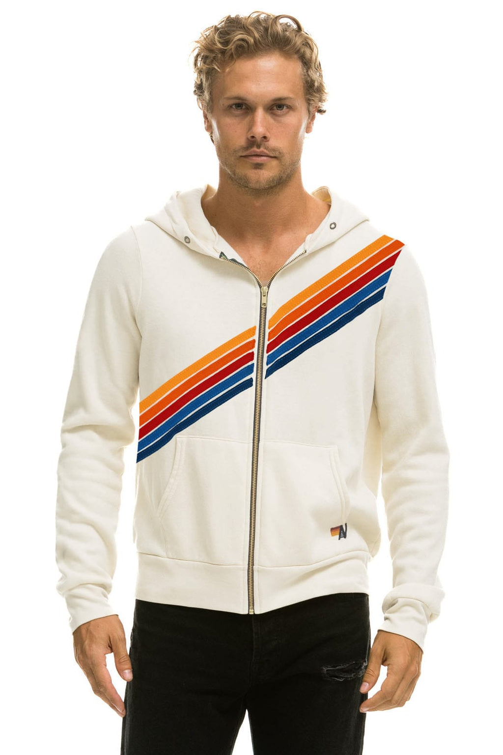DISCO ZIP HOODIE - VINTAGE WHITE