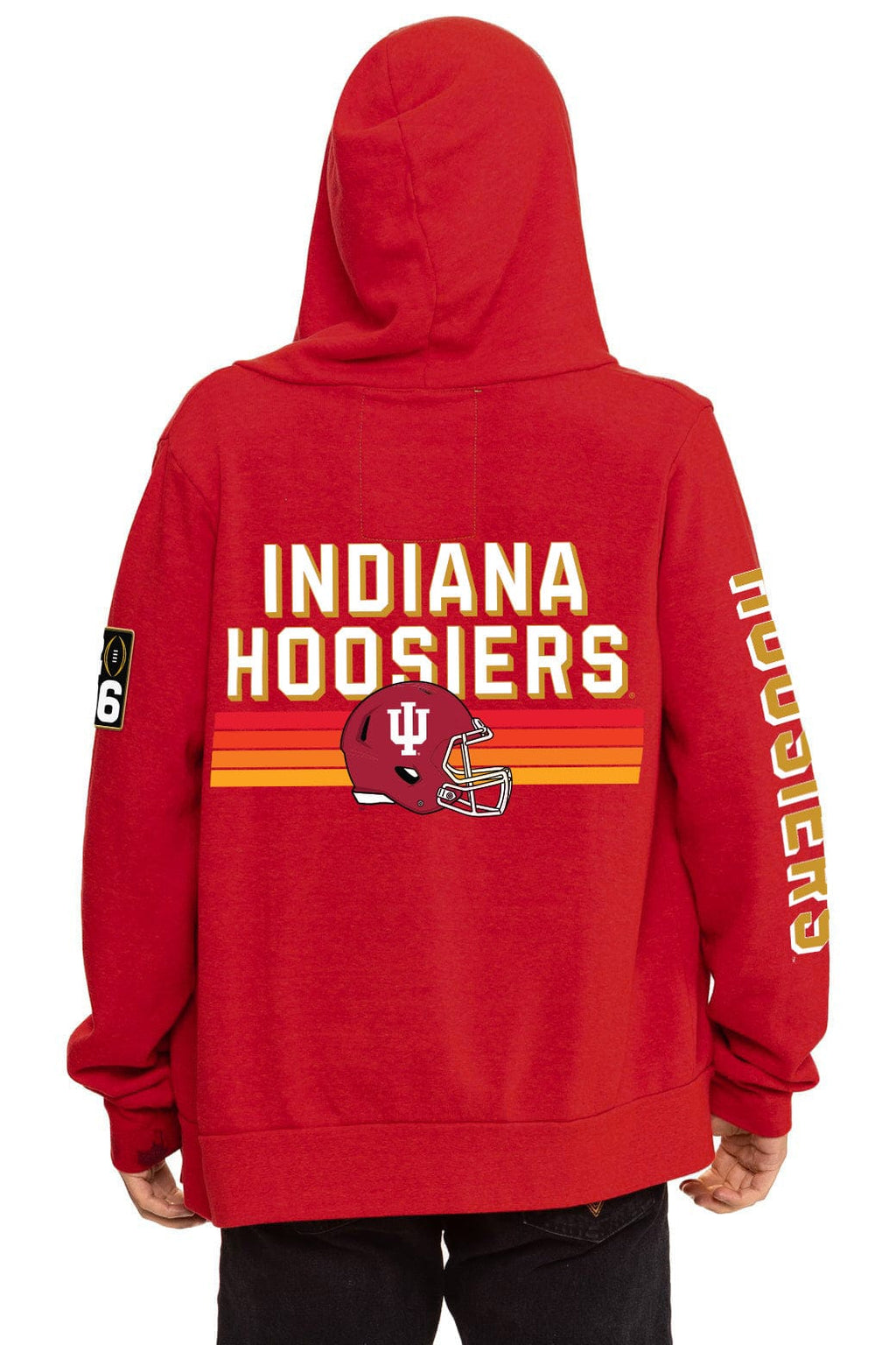 INDIANA UNIVERSITY CFP 2026 UNISEX ZIP HOODIE - CRIMSON