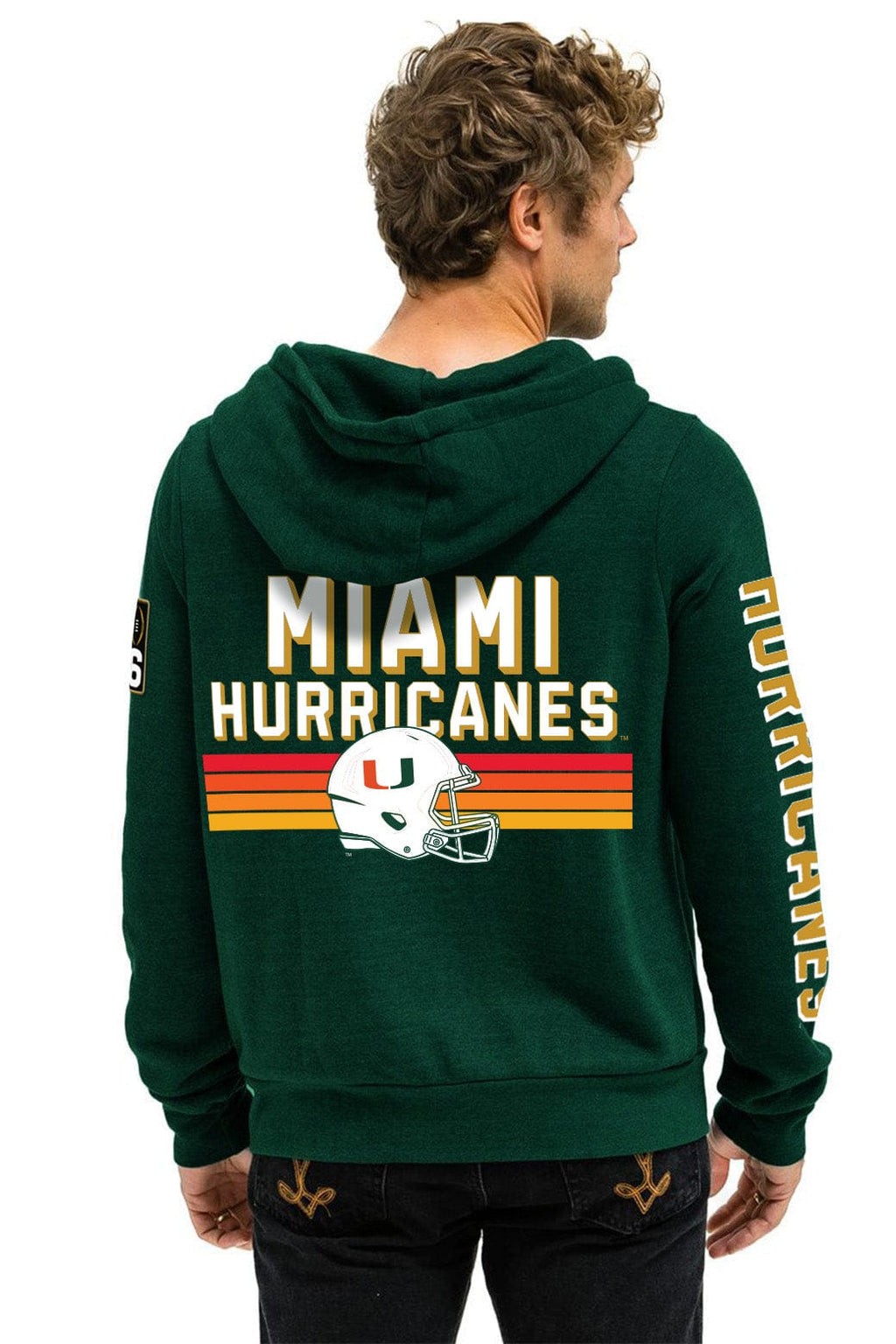 UNIVERSITY OF MIAMI CFP 2026 UNISEX ZIP HOODIE - MIAMI GREEN