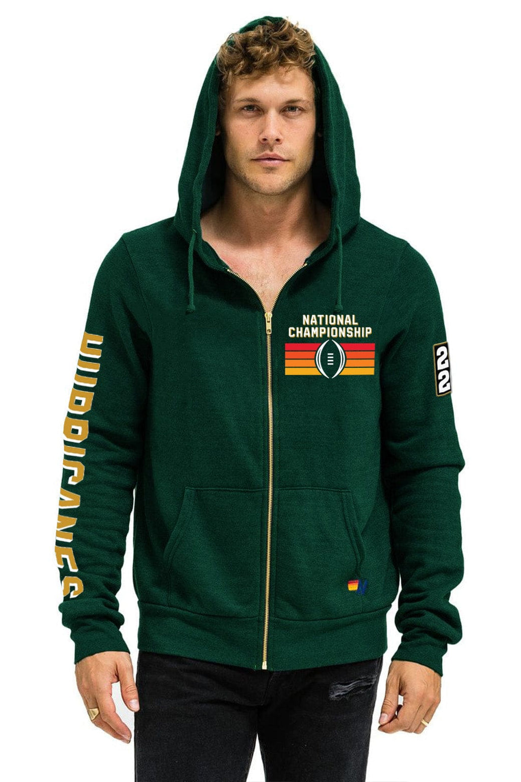 UNIVERSITY OF MIAMI CFP 2026 UNISEX ZIP HOODIE - MIAMI GREEN
