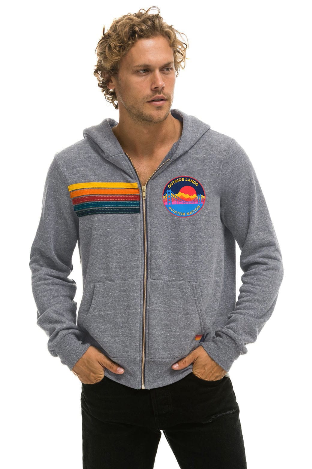 OUTSIDE LANDS 2026 ZIP HOODIE - HEATHER GREY