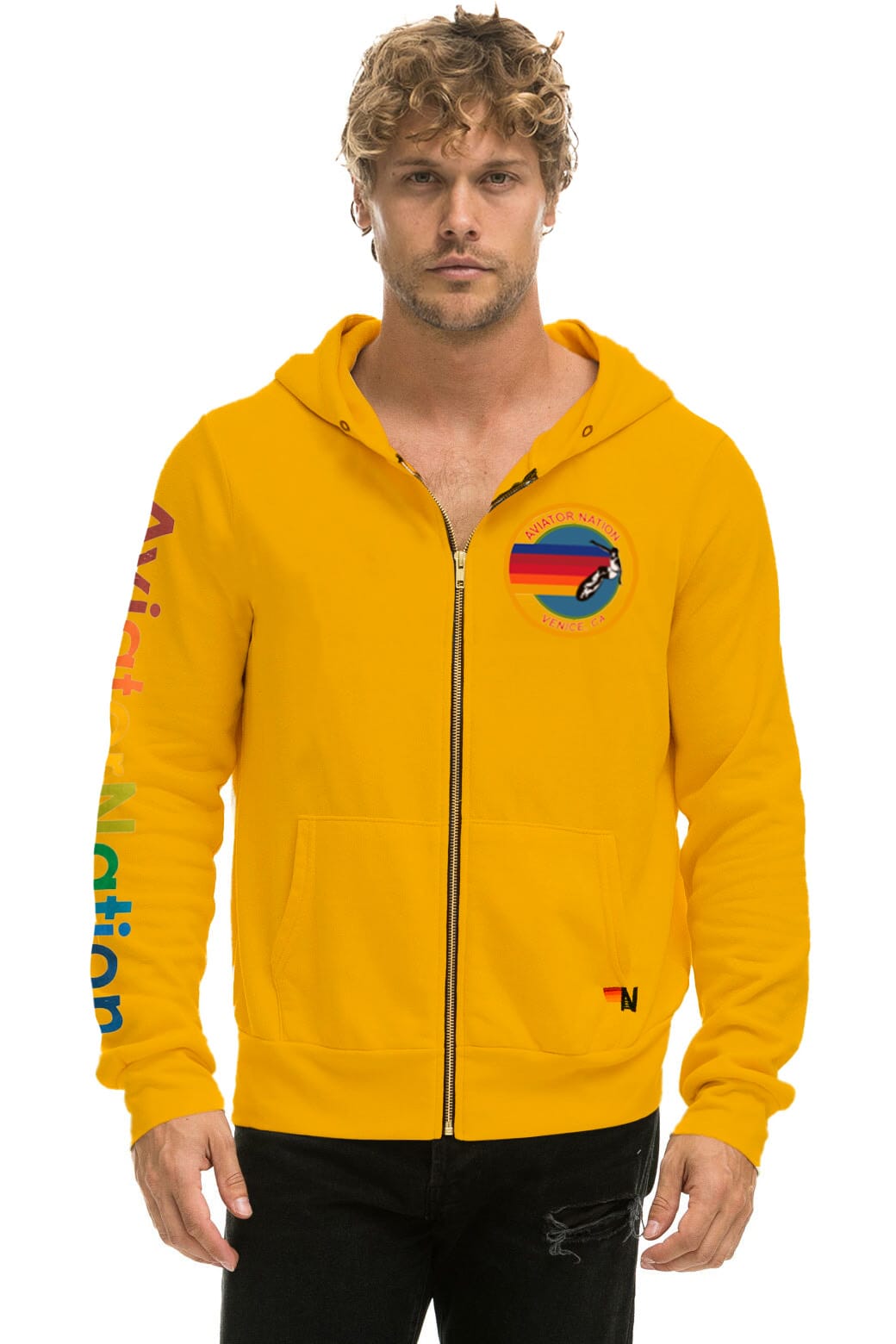 AVIATOR NATION VENICE HOODIE - GOLD