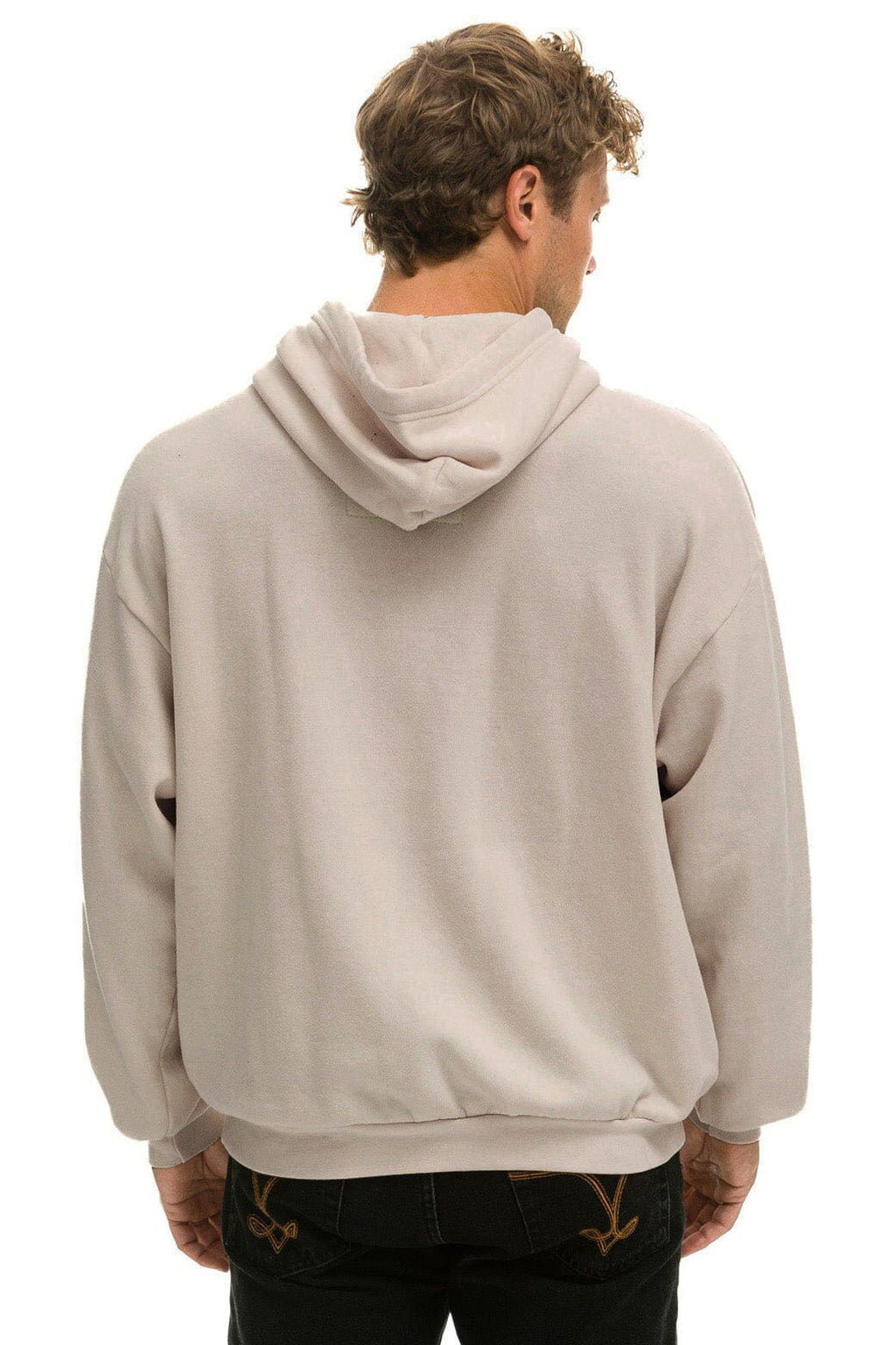 BOLT HEART PULLOVER RELAXED HOODIE - SAND
