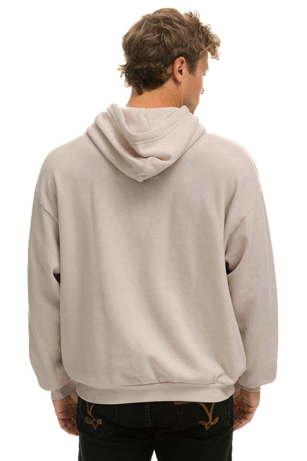 BOLT HEART PULLOVER RELAXED HOODIE - SAND