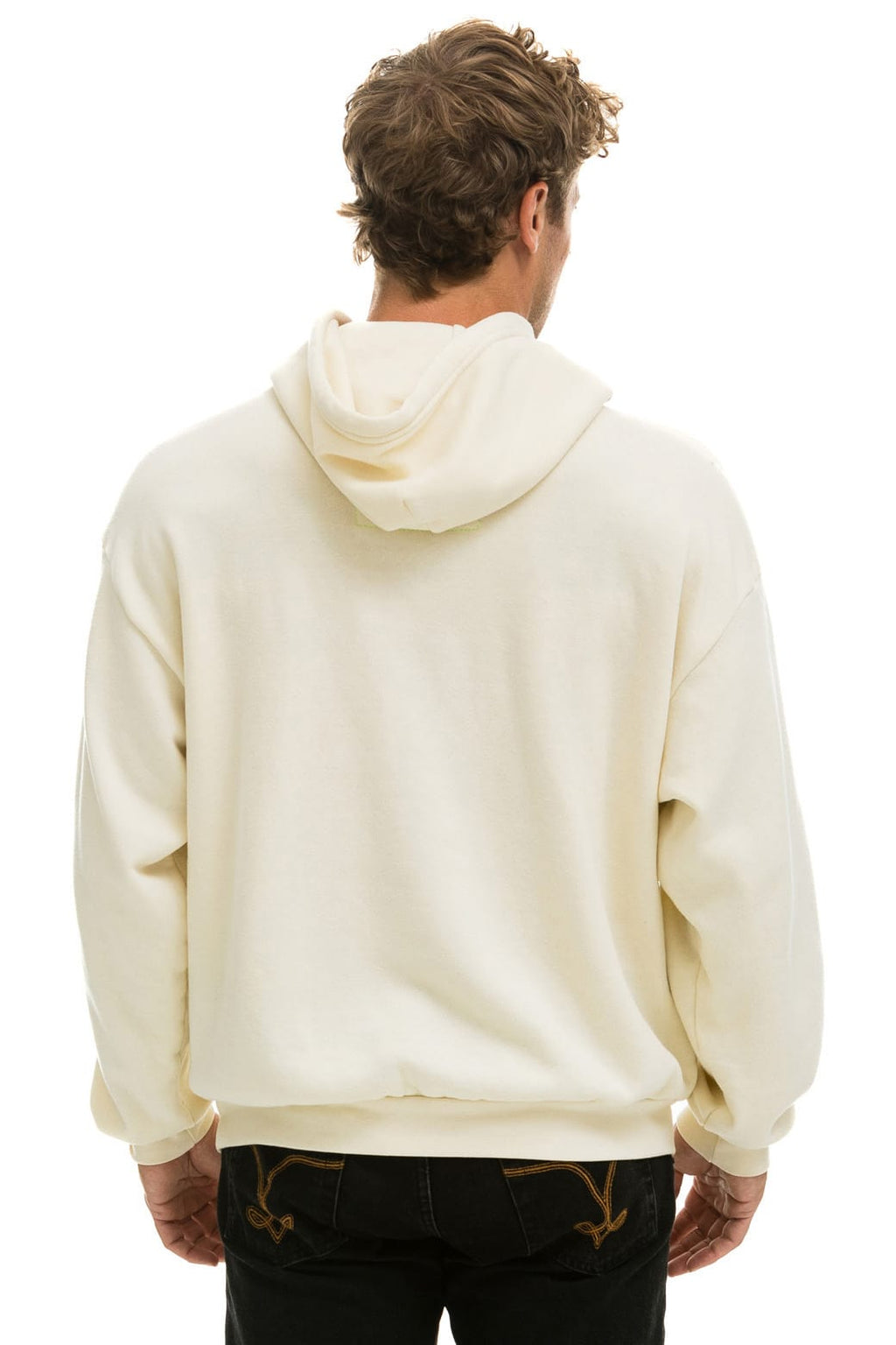 BOLT STITCH RELAXED PULLOVER HOODIE - VINTAGE WHITE