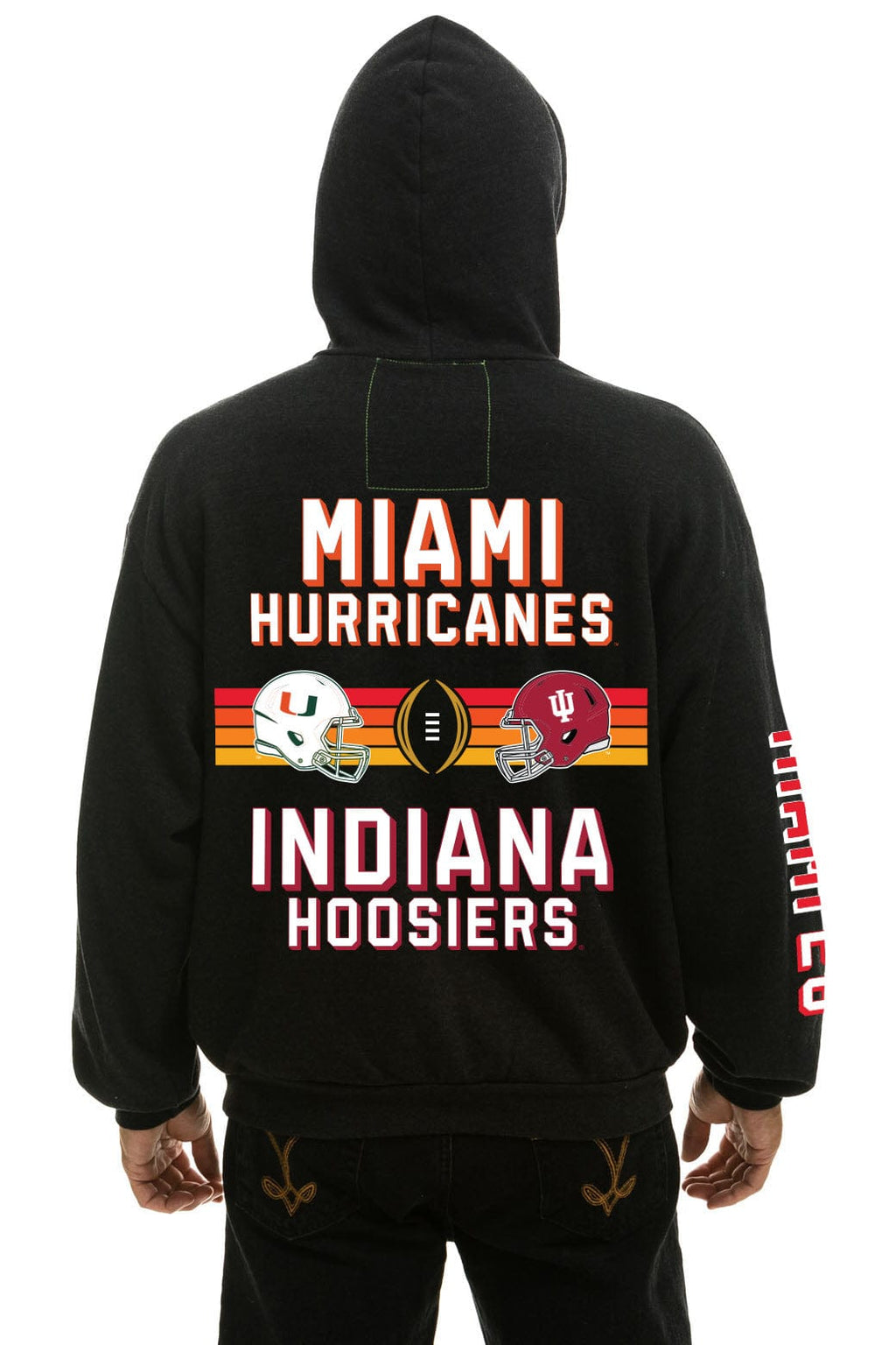 CFP NATIONAL CHAMPIONSHIP 2026 MATCHUP PULLOVER HOODIE - BLACK