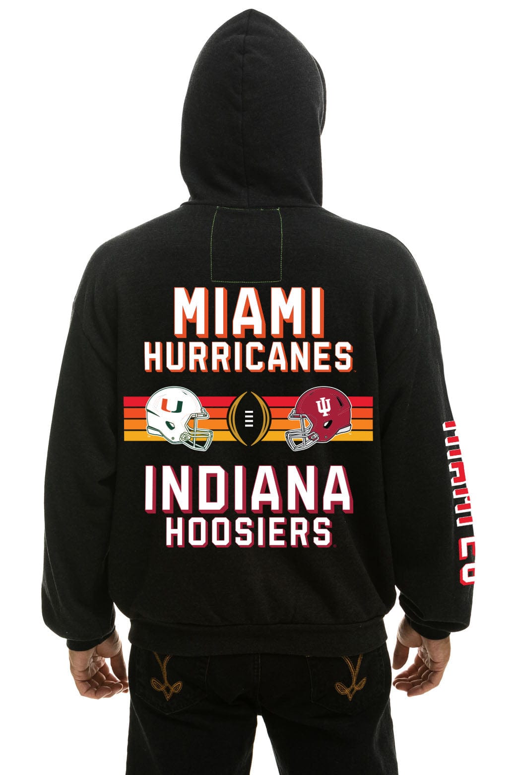 CFP NATIONAL CHAMPIONSHIP 2026 MATCHUP PULLOVER HOODIE - BLACK