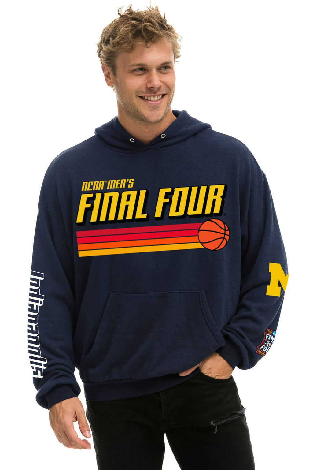 MICHIGAN WOLVERINES FINAL FOUR 2026 PULLOVER HOODIE - NAVY