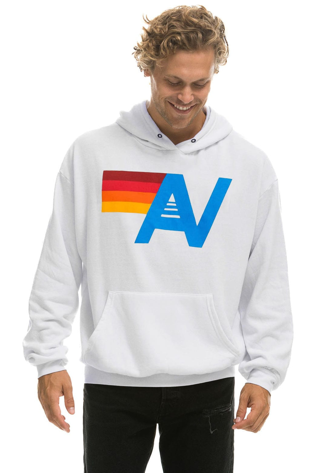 LOGO PULLOVER RELAXED HOODIE - DOVE