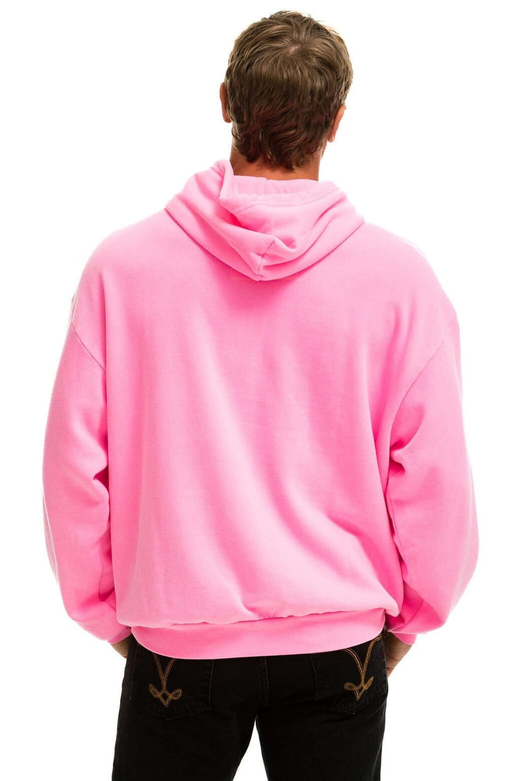LOVER RELAXED PULLOVER HOODIE - NEON PINK