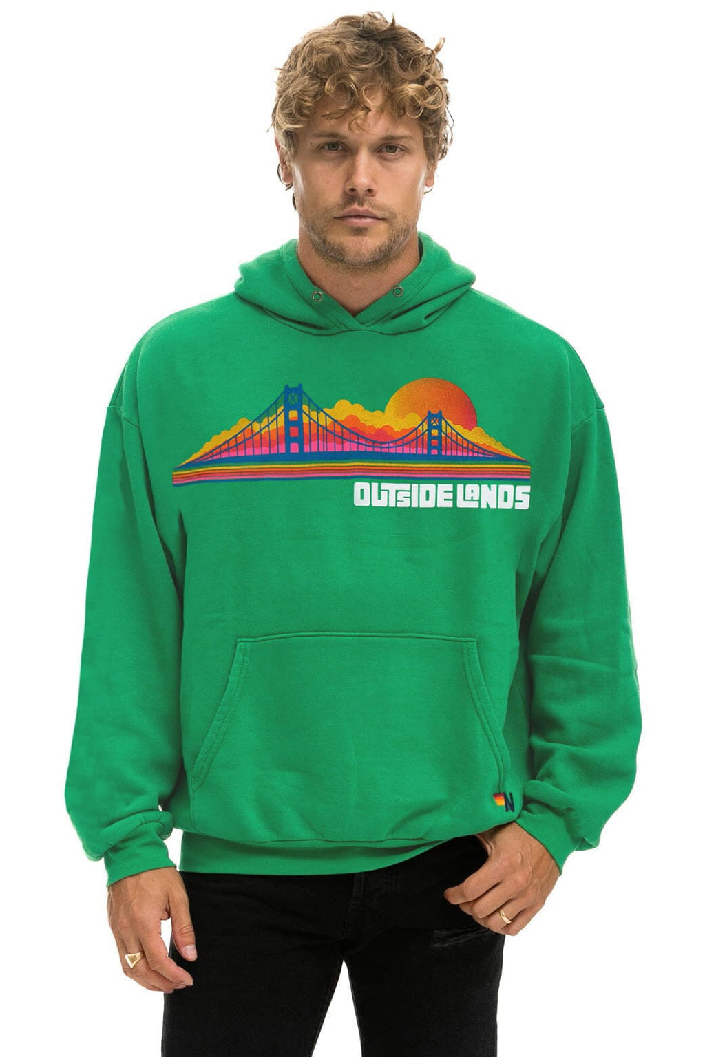 OUTSIDE LANDS 2026 RELAXED PULLOVER HOODIE - KELLY GREEN