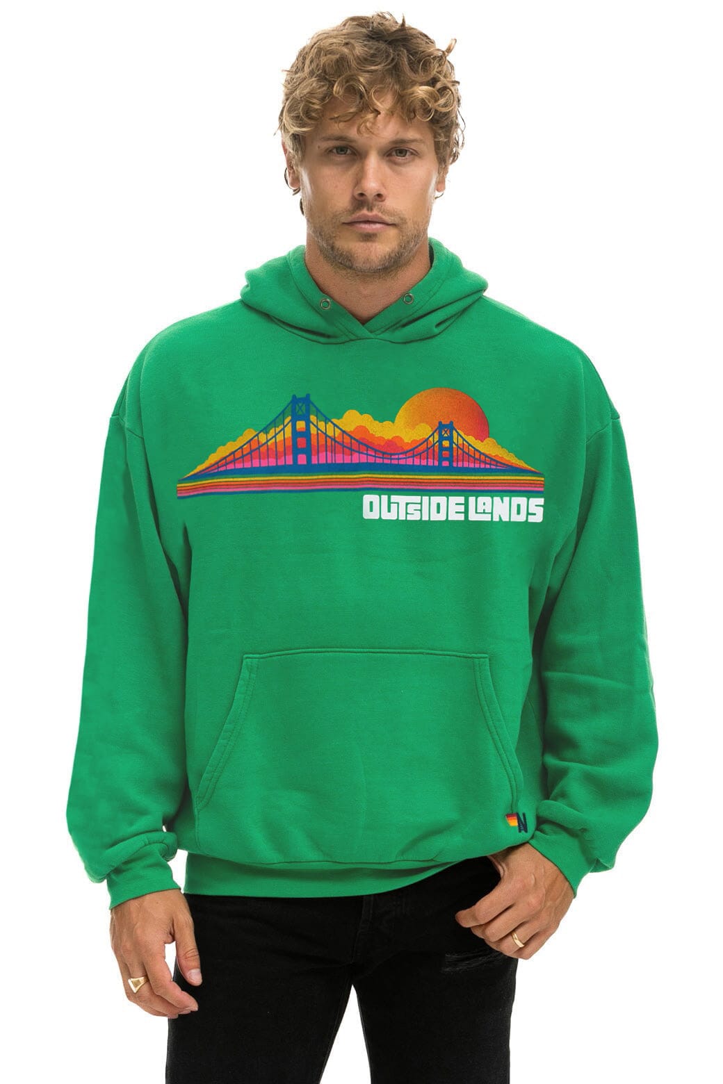 OUTSIDE LANDS 2026 RELAXED PULLOVER HOODIE - KELLY GREEN