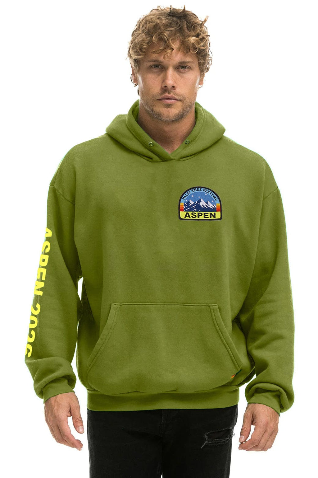 PALM TREE FEST ASPEN 2026 PULLOVER HOODIE RELAXED - JUNGLE GREEN