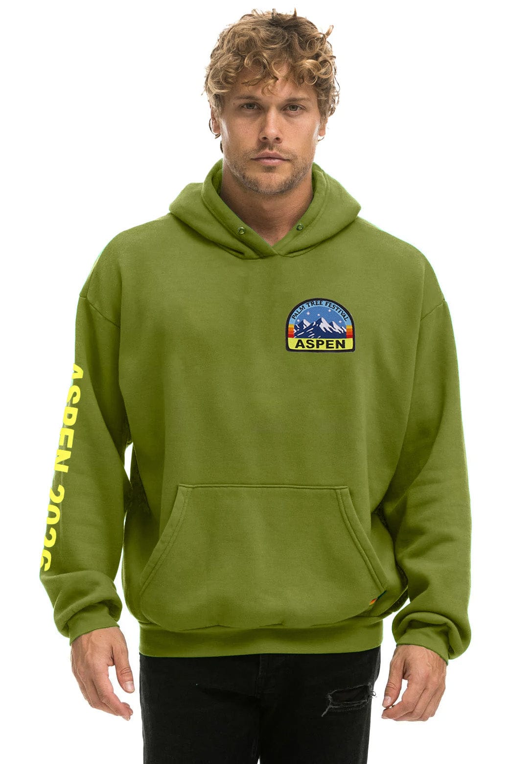 PALM TREE FEST ASPEN 2026 PULLOVER HOODIE RELAXED - JUNGLE GREEN