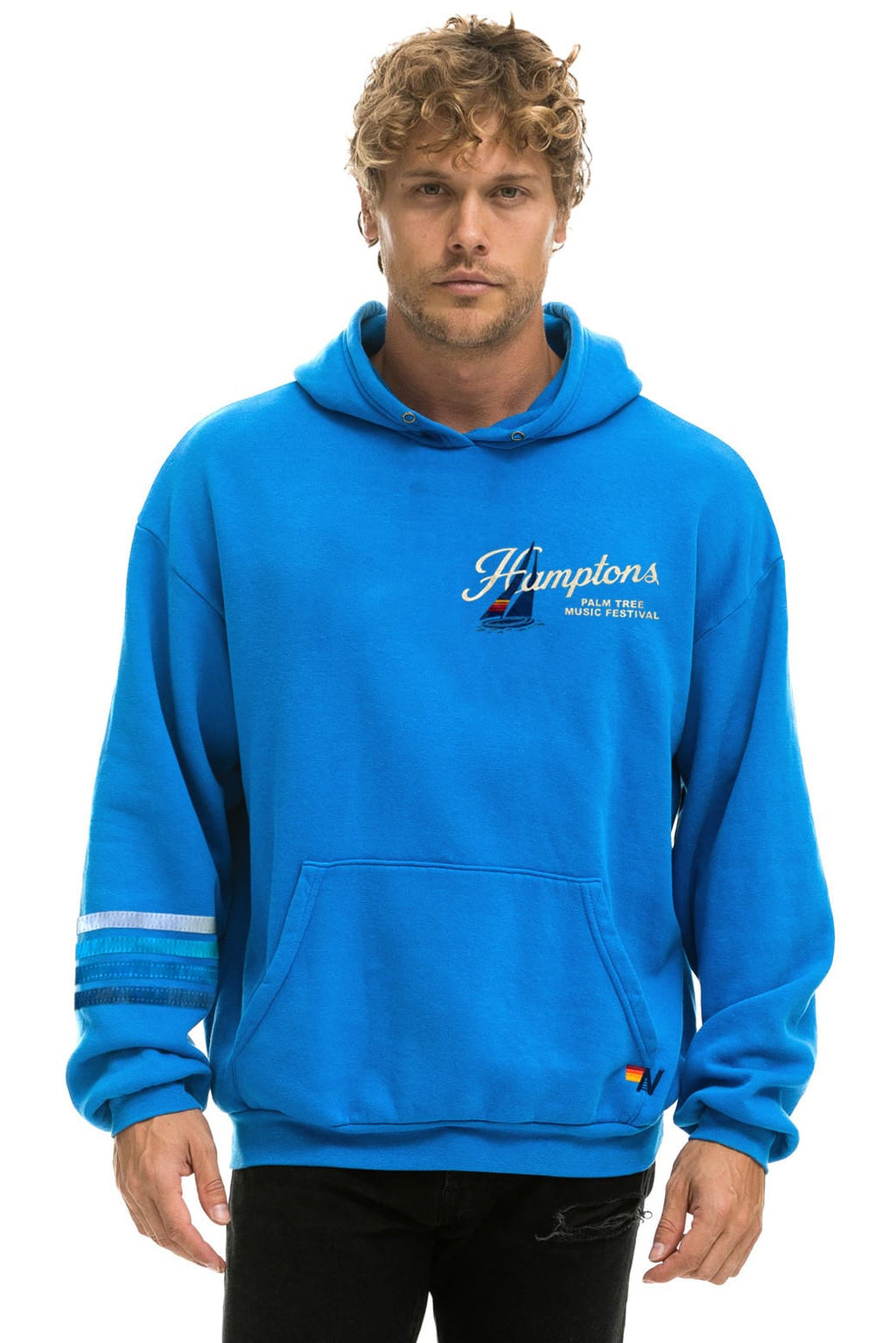 PALM TREE FEST HAMPTONS 2026 PULLOVER HOODIE RELAXED - COBALT