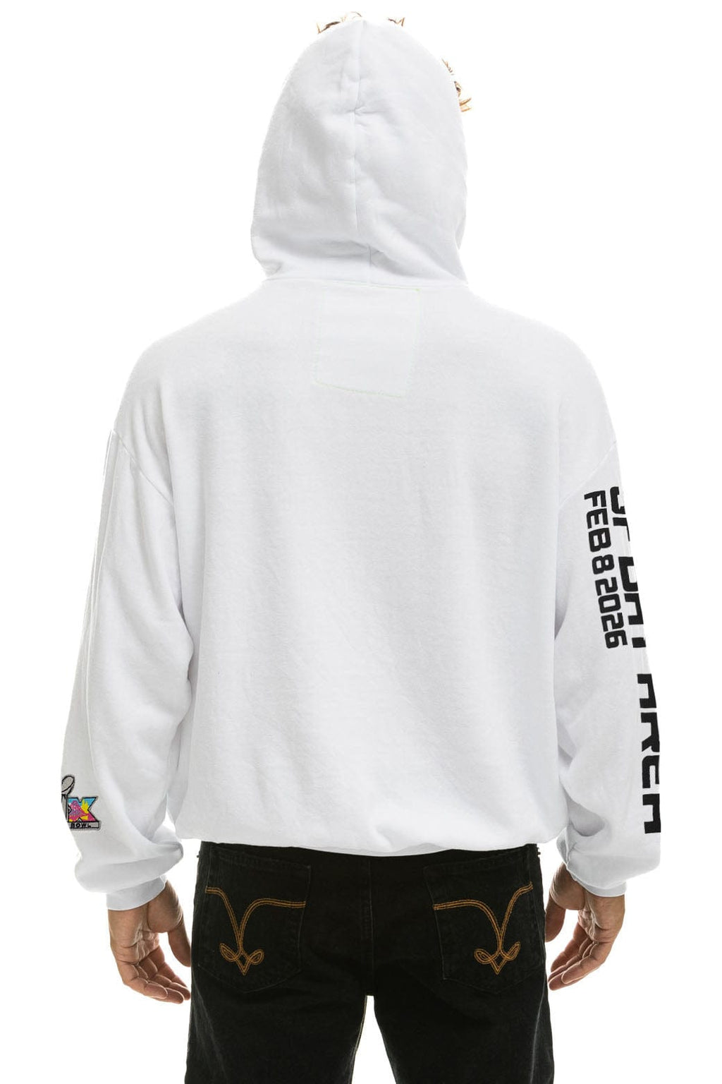 SUPER BOWL 2026 RELAXED PULLOVER HOODIE - WHITE
