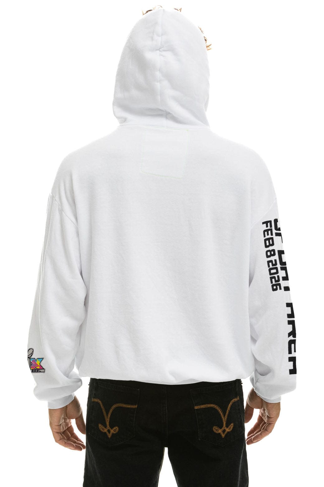 SUPER BOWL 2026 RELAXED PULLOVER HOODIE - WHITE