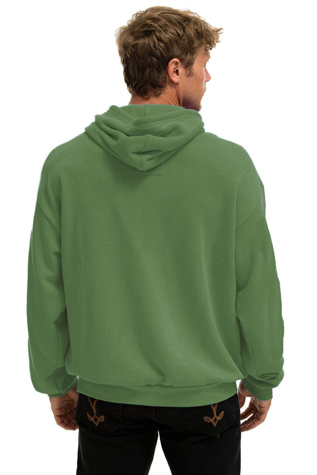 WAVE STRIPE 4 PULLOVER HOODIE RELAXED - PALM // GREEN