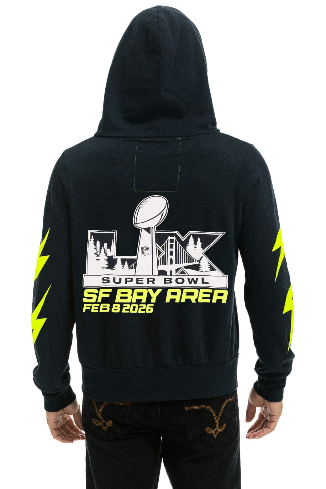 SUPER BOWL 2026 BOLT ZIP HOODIE - CHARCOAL