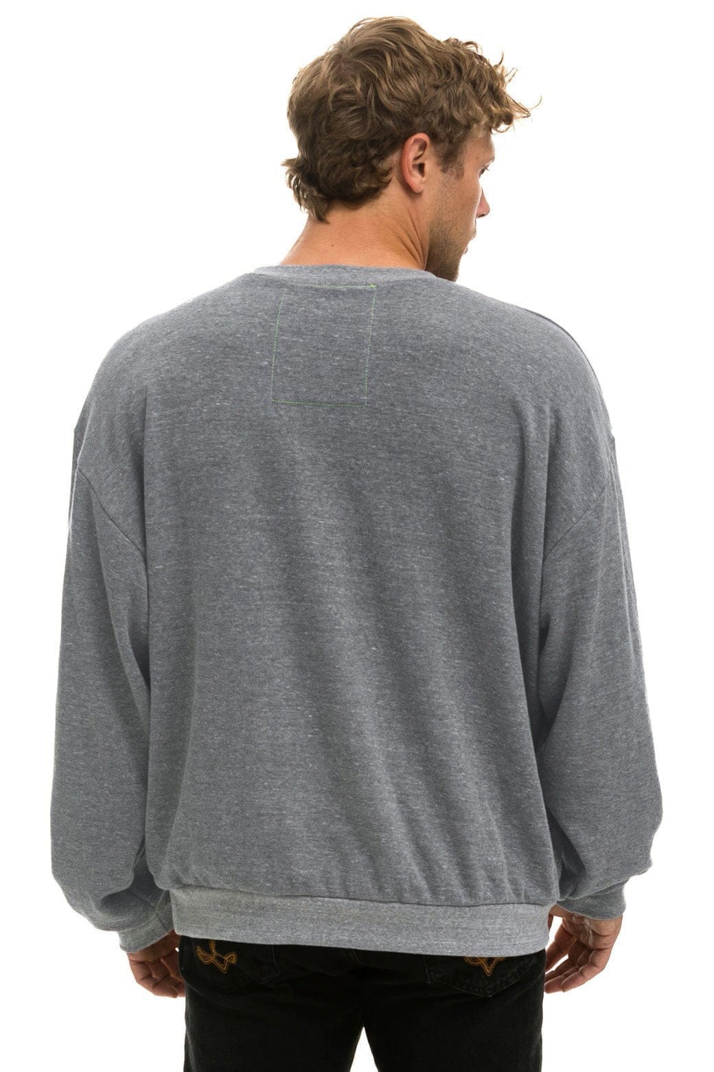 BOLT FADE RELAXED CREW SWEATSHIRT - HEATHER GREY // PINK // PURPLE