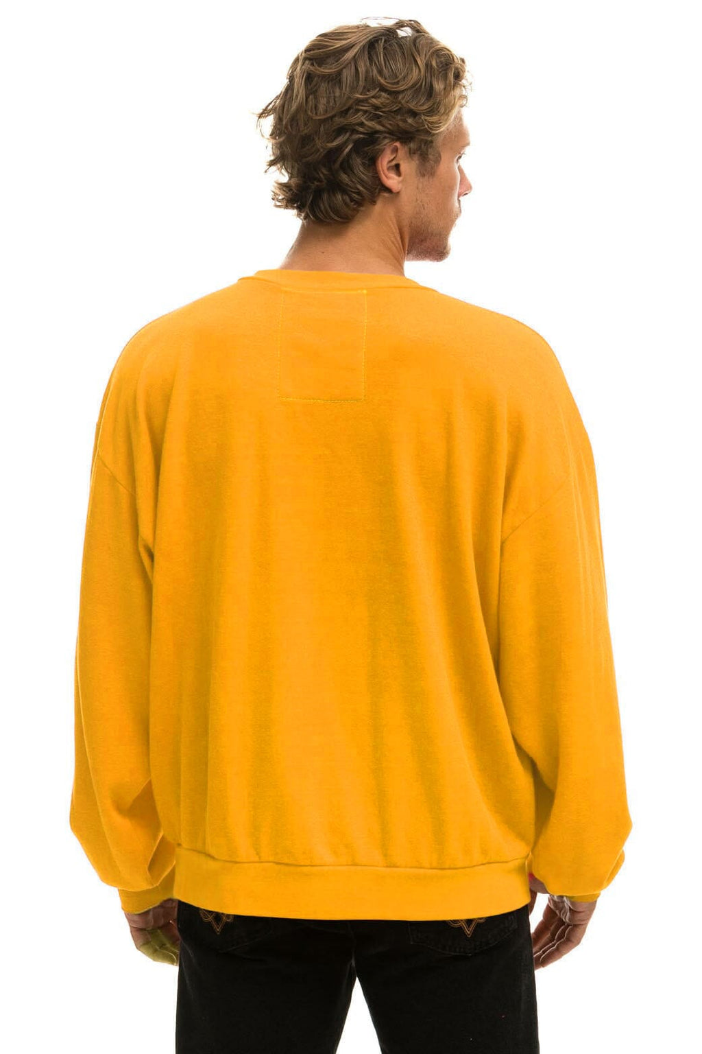 BOLT FADE RELAXED CREW SWEATSHIRT - VINTAGE GOLD // RED // YELLOW