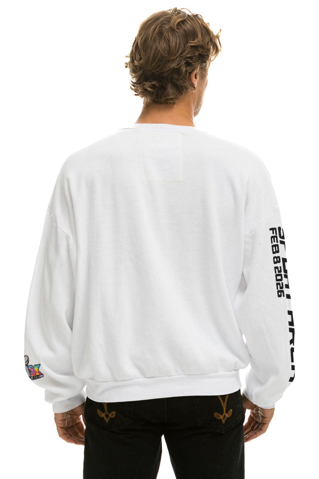 SUPER BOWL 2026 RELAXED CREW SWEATSHIRT - WHITE