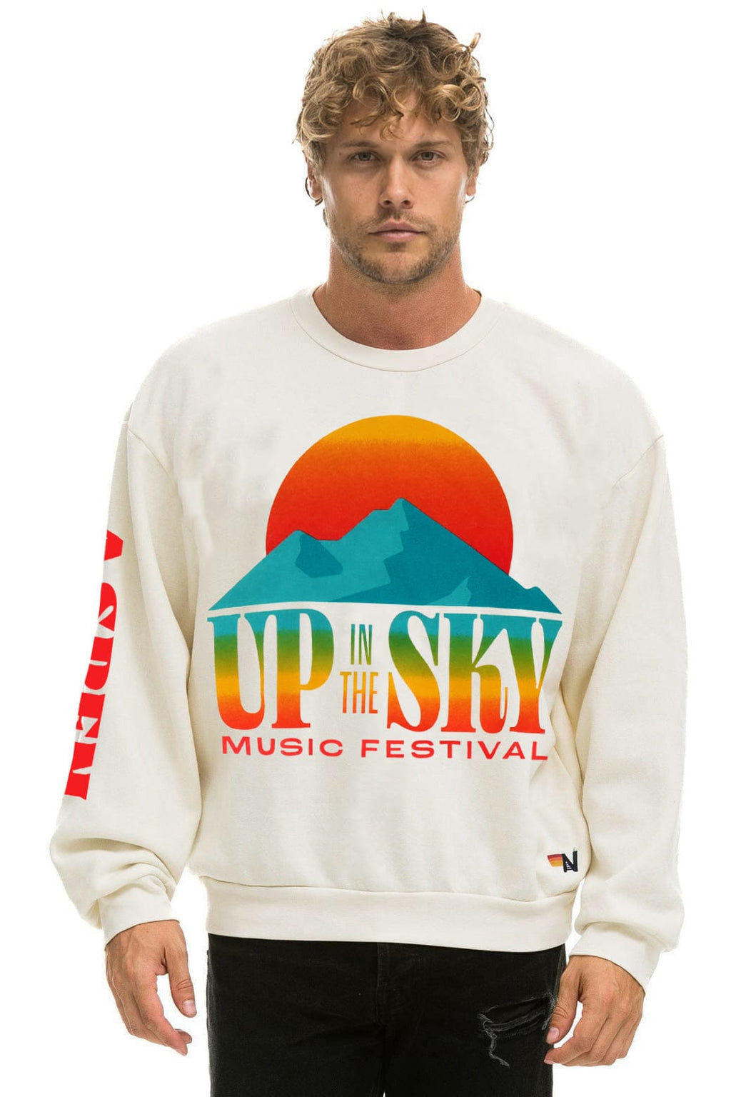 UP IN THE SKY 2026 RELAXED CREW SWEATSHIRT - VINTAGE WHITE