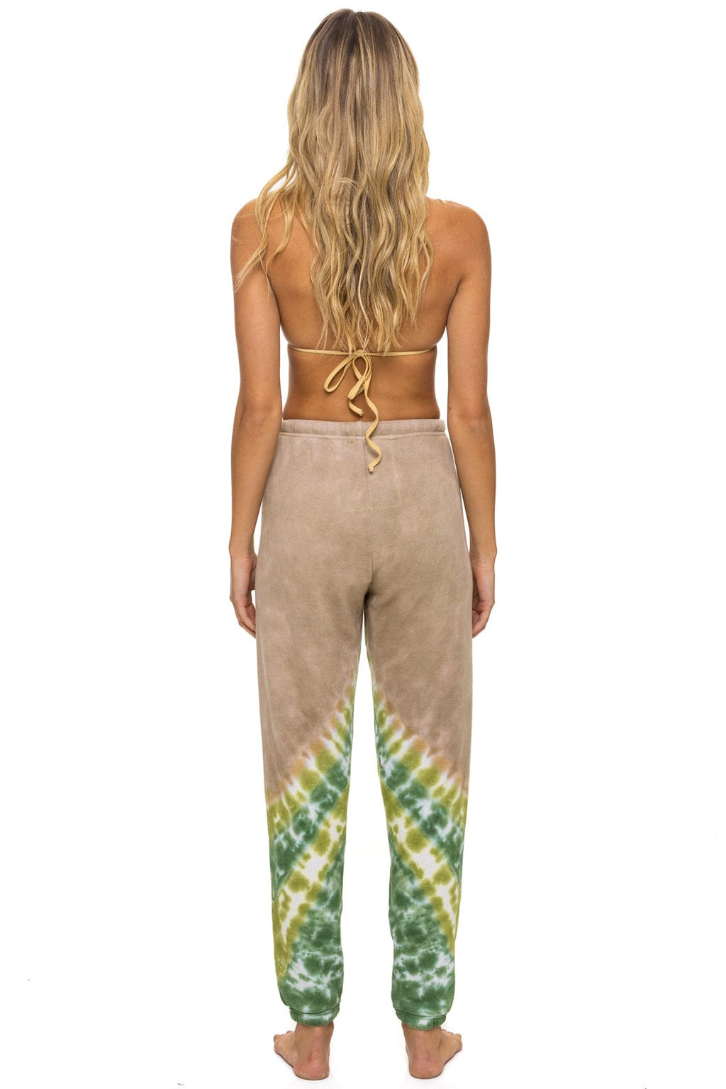 HAND DYED V SWEATPANTS - TIE DYE SAND // JUNGLE