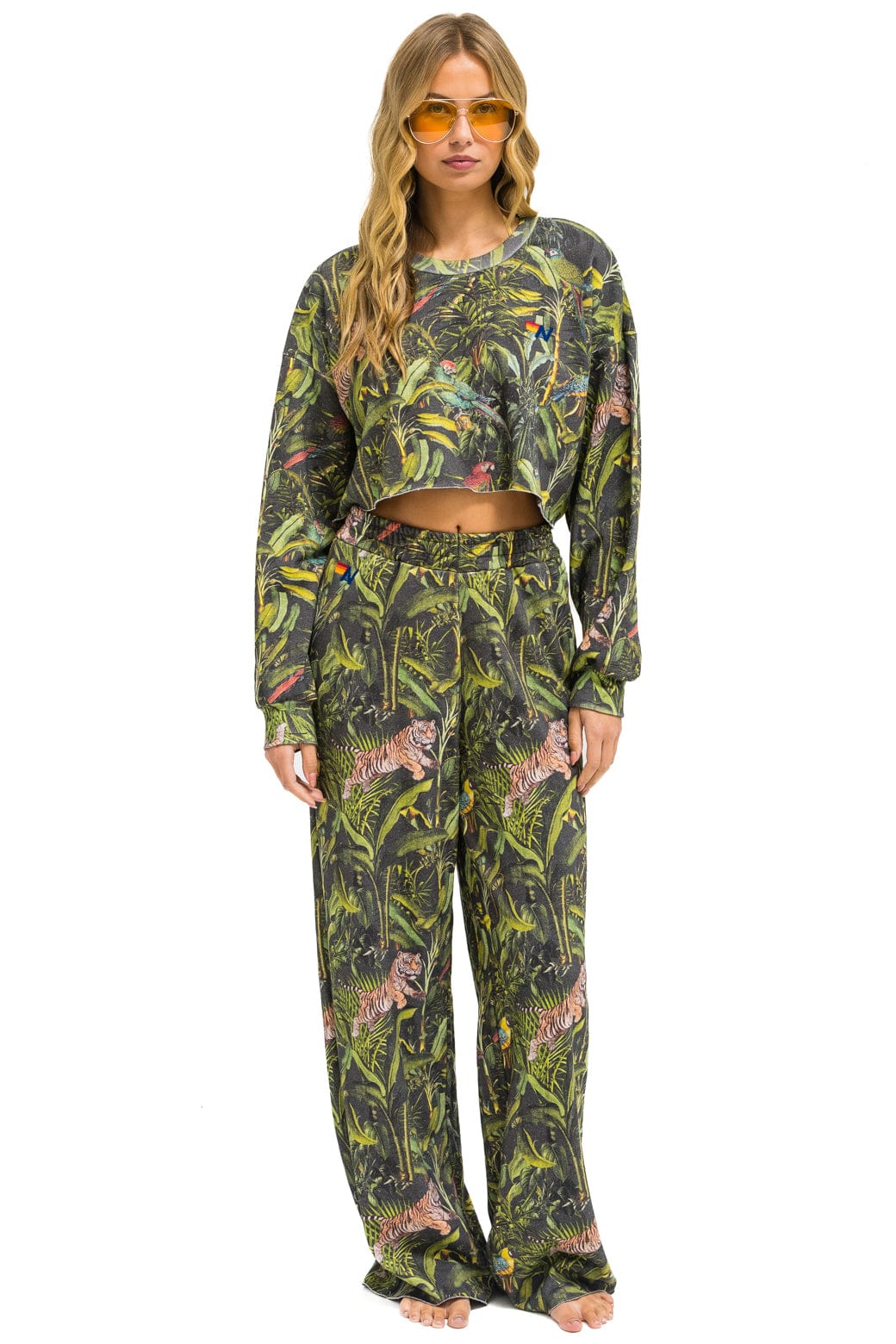 JUNGLE WIDE LEG POCKET SWEATPANTS - VINTAGE CHARCOAL