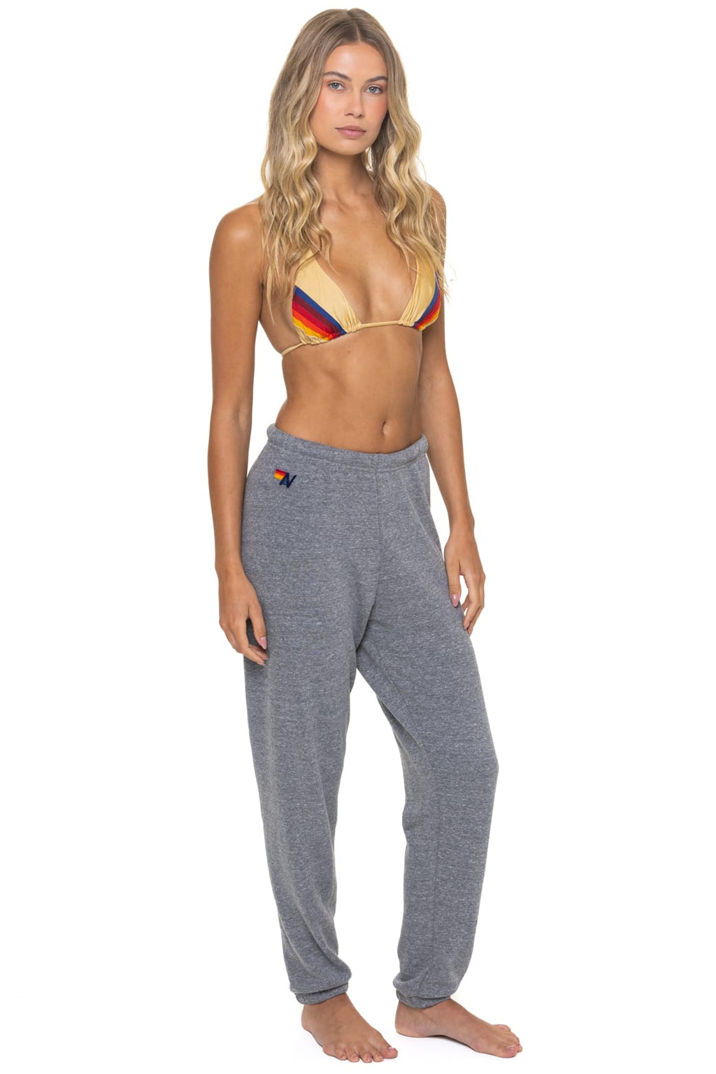 BOLT STITCH SWEATPANTS - HEATHER GREY