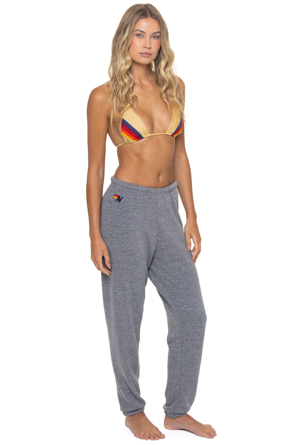 BOLT STITCH SWEATPANTS - HEATHER GREY