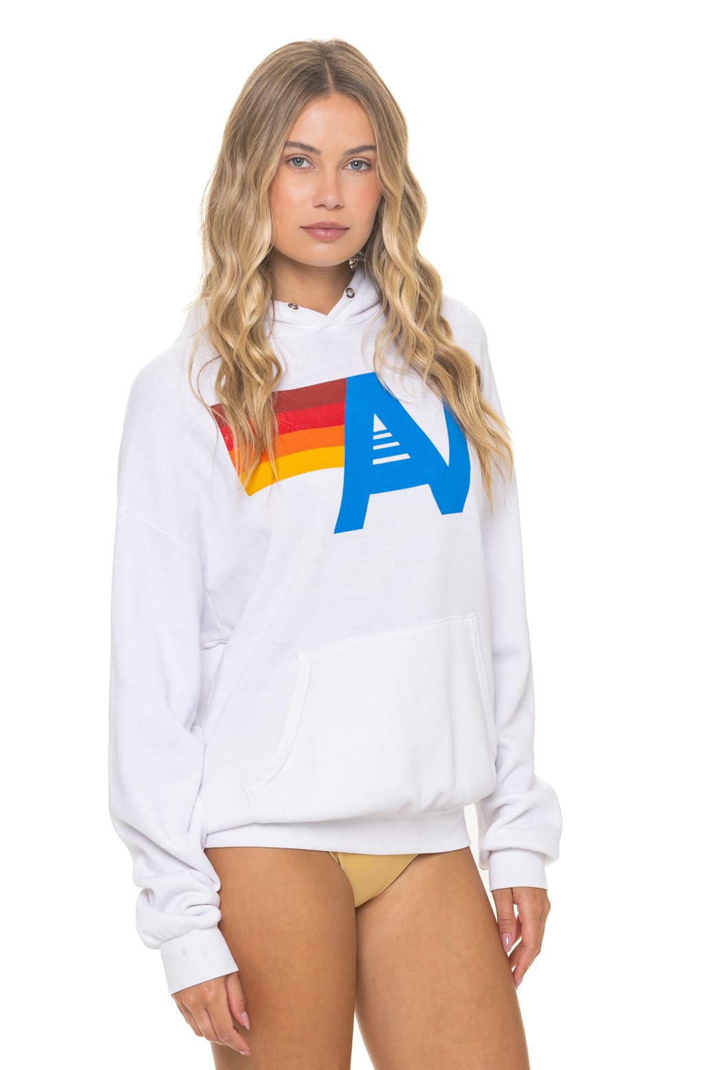 LOGO PULLOVER RELAXED HOODIE - WHITE