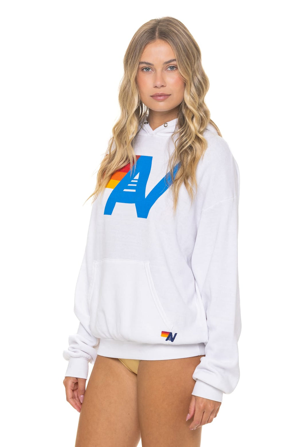 LOGO PULLOVER RELAXED HOODIE - WHITE