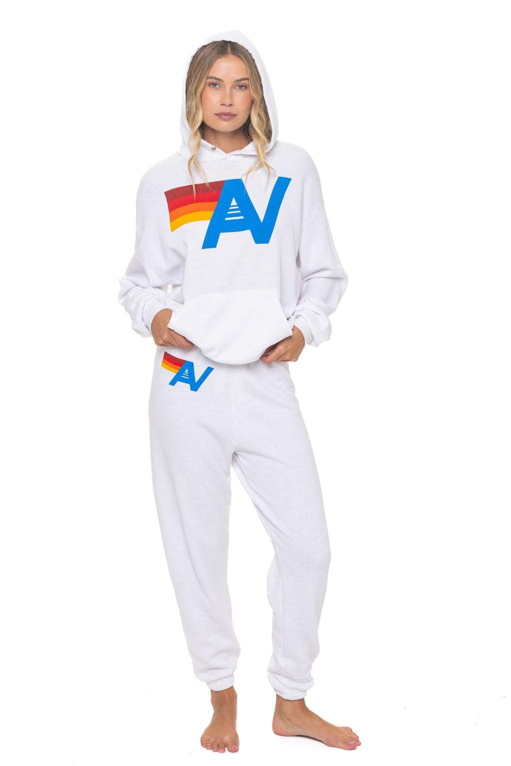 LOGO PULLOVER RELAXED HOODIE - WHITE