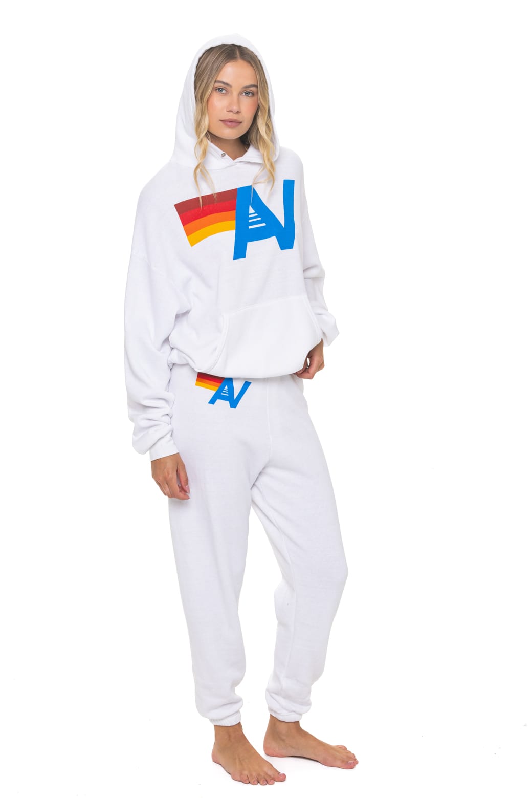 LOGO PULLOVER RELAXED HOODIE - WHITE