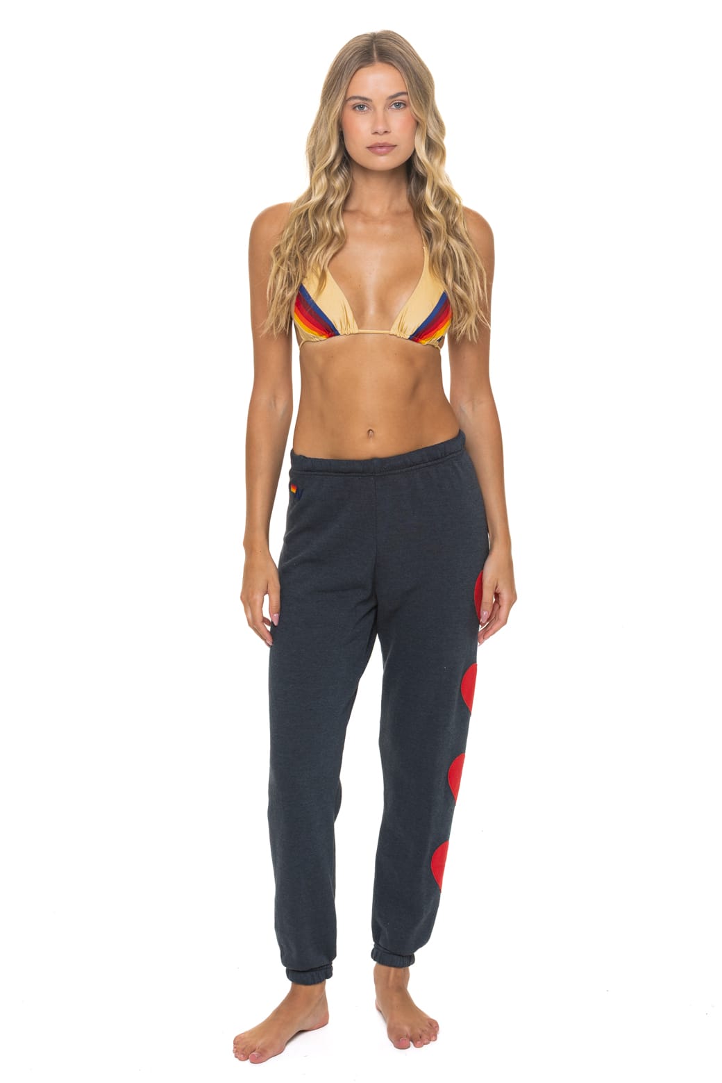 HEART STITCH 4 SWEATPANTS - CHARCOAL