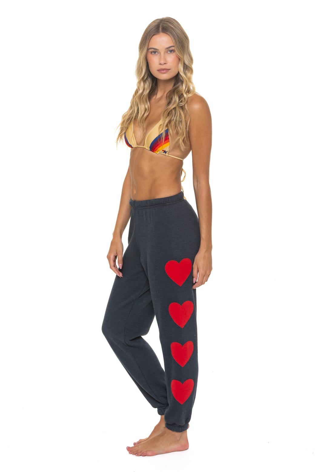 HEART STITCH 4 SWEATPANTS - CHARCOAL