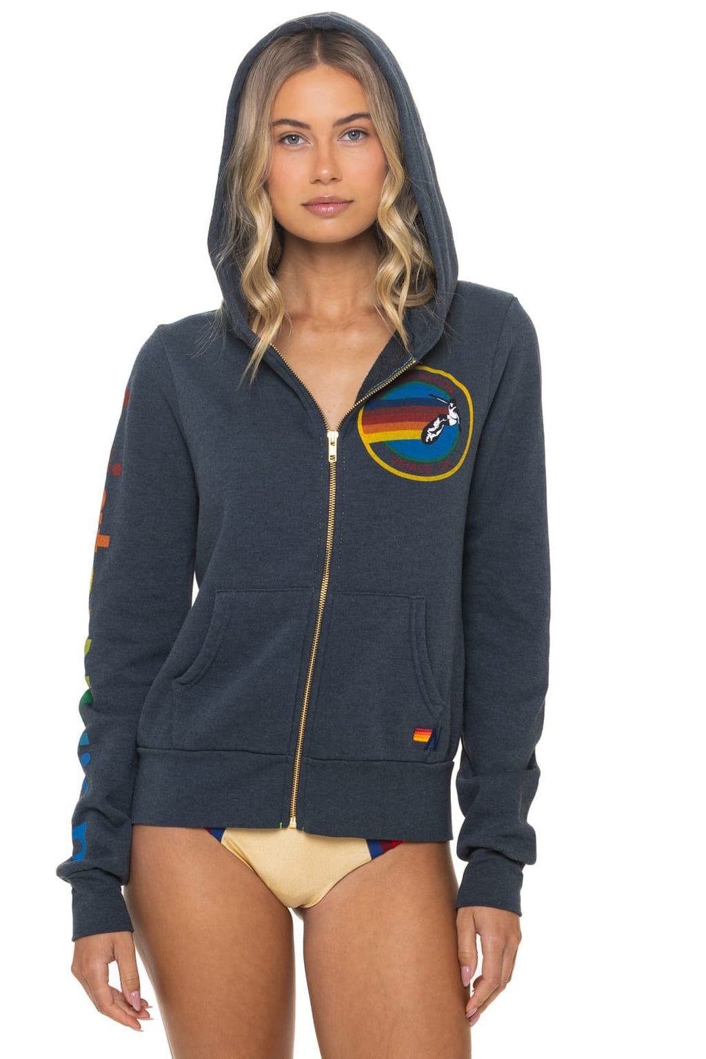 AVIATOR NATION VENICE HOODIE - CHARCOAL