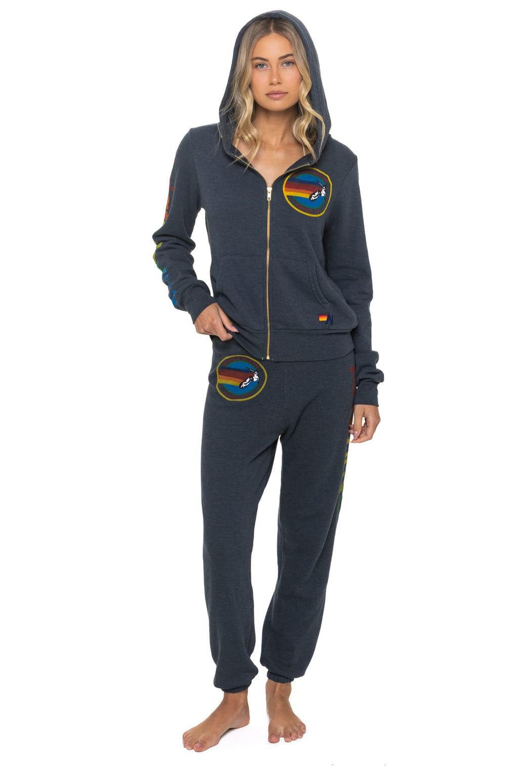 AVIATOR NATION VENICE HOODIE - CHARCOAL