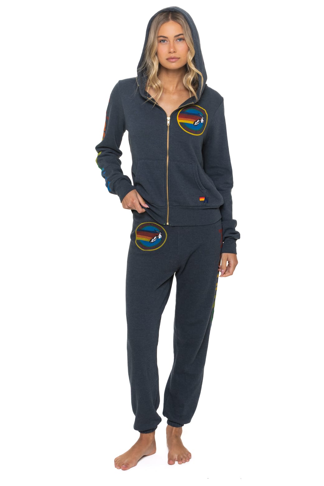 AVIATOR NATION VENICE HOODIE - CHARCOAL