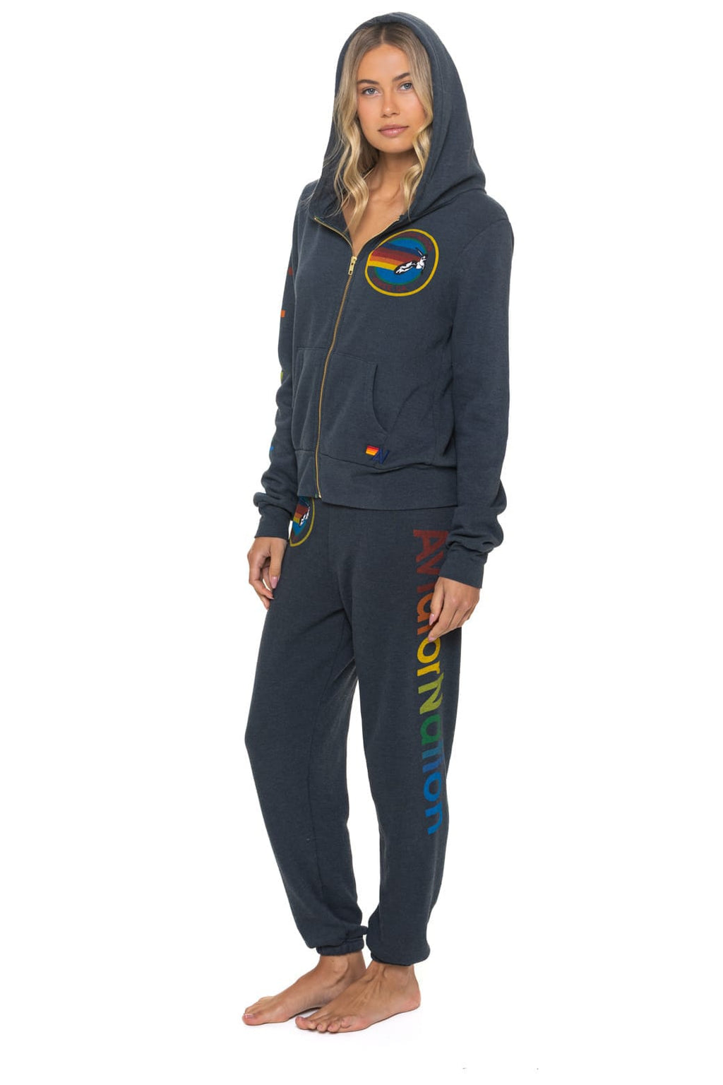 AVIATOR NATION VENICE HOODIE - CHARCOAL
