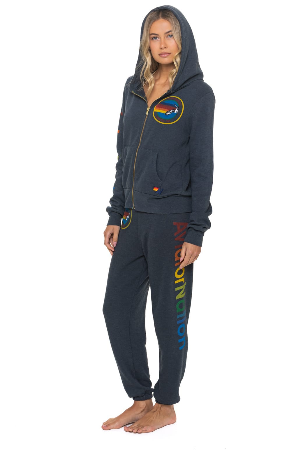 AVIATOR NATION VENICE HOODIE - CHARCOAL