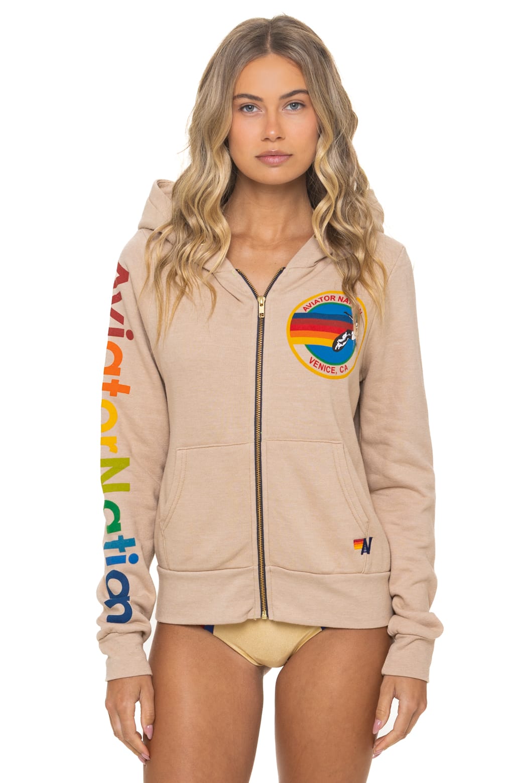 AVIATOR NATION VENICE HOODIE - SAND
