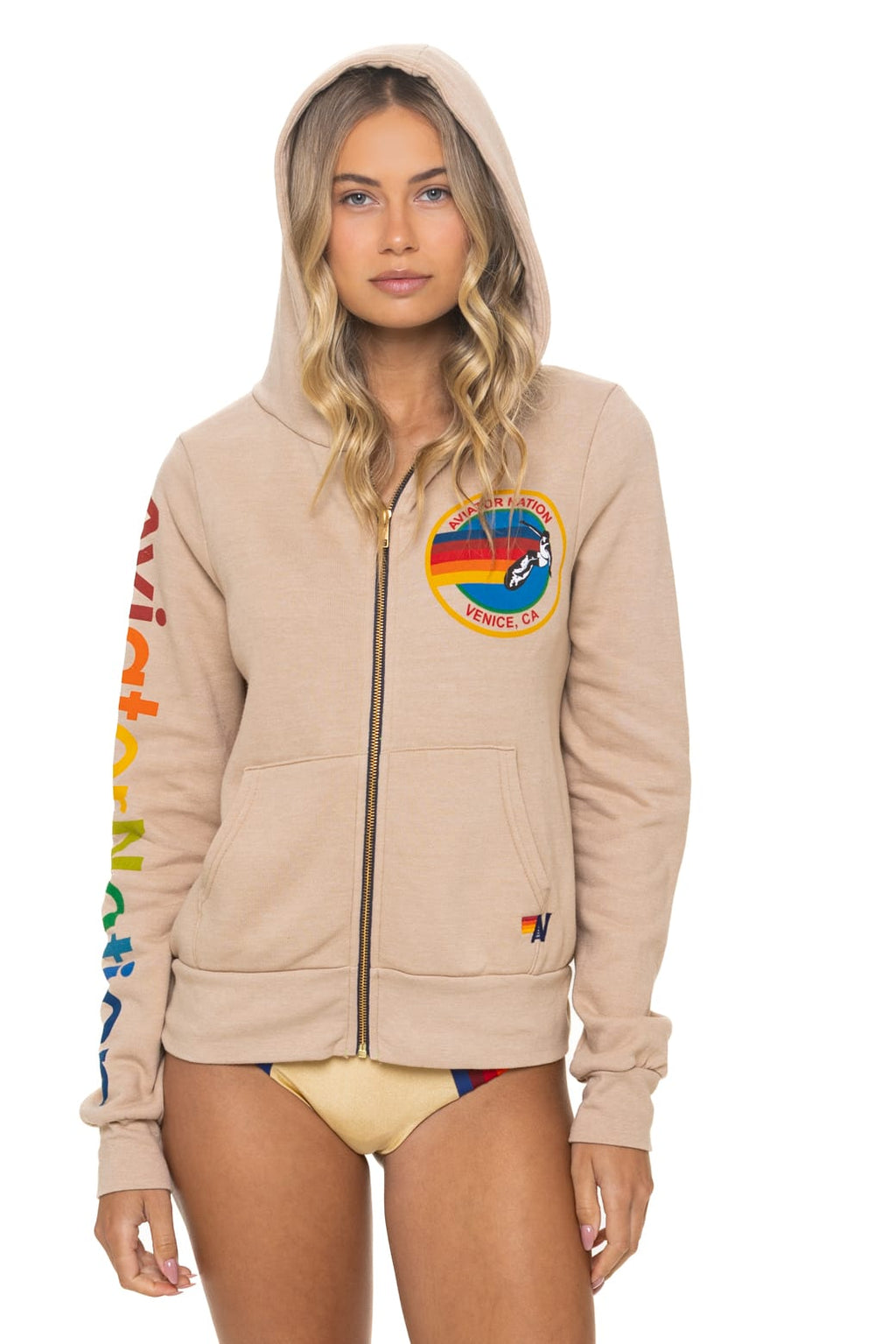 AVIATOR NATION VENICE HOODIE - SAND